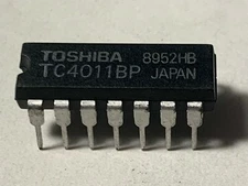  Toshiba IC- TC4011BP - CMOS Quad 2-Input NAND Gate - DIP-14.