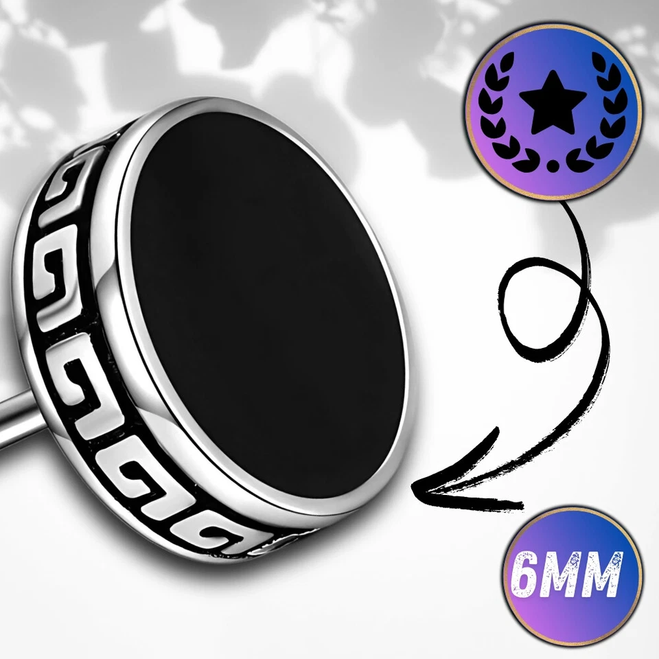 Orecchini in argento per uomo e donna, creoli in rame da 6 mm - Immagine 4 di 4