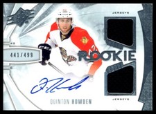 2013-14 SPx Rookie Autograph Dual Jersey Quinton Howden Rookie Auto 441/499