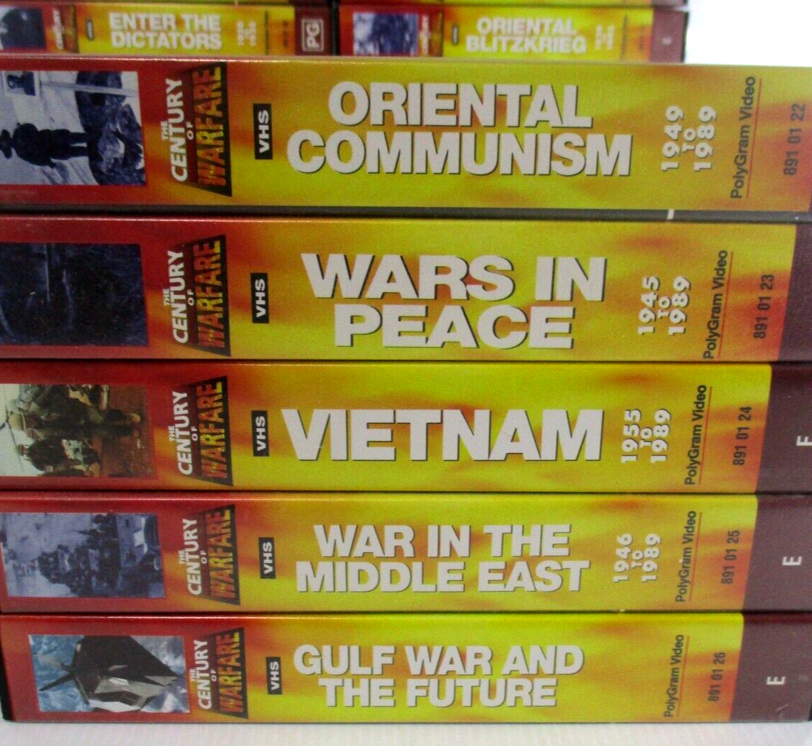 The Century of Warfare VHS Bundle #2-5 #7-19 #22-26 #20 is CASE