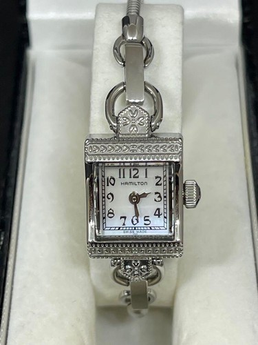 Hamilton American Classic H312710 Silver x White Tested Japan Used F/S
