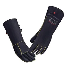 932โ Leather Welding Gloves For Women Man Heat Resistant Fire Long Sleeve Glov