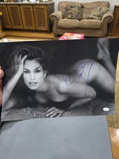 Cindy Crawford Signed 11x14 Sexy Stunning Super Model Photo coa jsa