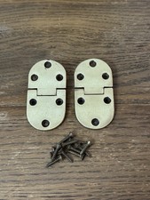 Pair Butler Tray Table Hinges KBC N1979 N1980 Polished Brass Ethan Allen