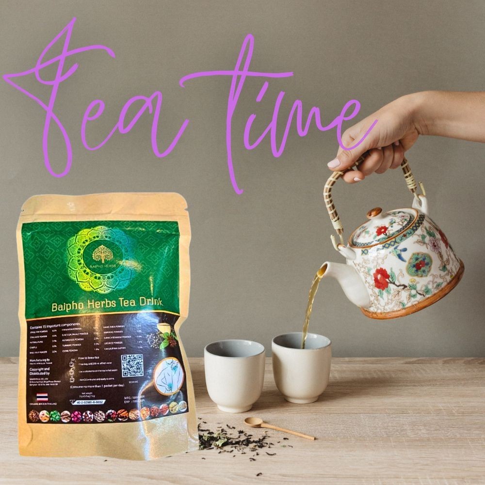 Traditional Thai Herbal Tea Infusion Natural Wellness Drink Caffeine-Free 50sac