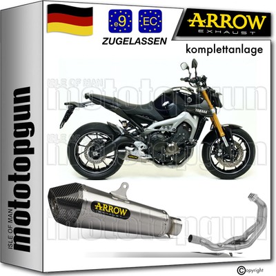 komplettanlage open nichrom c kone arrow fur yamaha mt09 mt-09 2017 17 2018 18