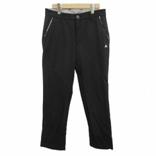 le coq sportif pants 79 black long pants logo mark pocket piping /KT  ECB001