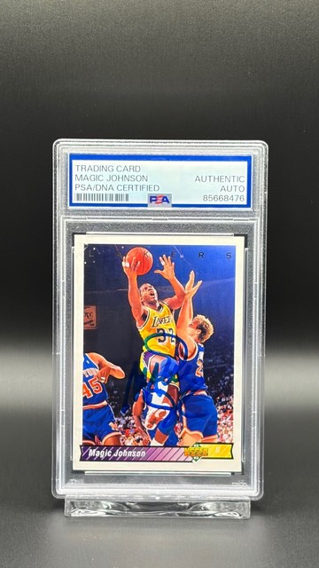 Magic Johnson PSA Certified Autograph SP / 1992 Upper Deck Hologram #32a Lakers