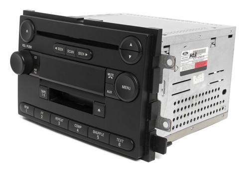 04 Ford F-150 AM FM Cassette CD Player Radio w Bluetooth Upgrade 4L3T-18C868-FD - Picture 3 of 6