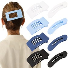 8Pcs Flat Hair Clips Strong Hold Side Jaw Clips for Women Fashion Accessories
