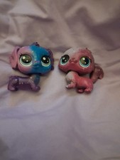 2 Littlest Pet Shop Cosmic Pounce Galaxy 3rd Series Figures 30 31 Cat Dog AS IS