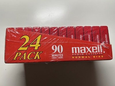 Maxell UR 90 Blank Audio Cassette Tapes 12 Pack New Sealed Normal Bias