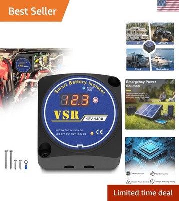 12V Dual Battery Isolator 140A with Voltage Sensitive Relay for UTV & RV