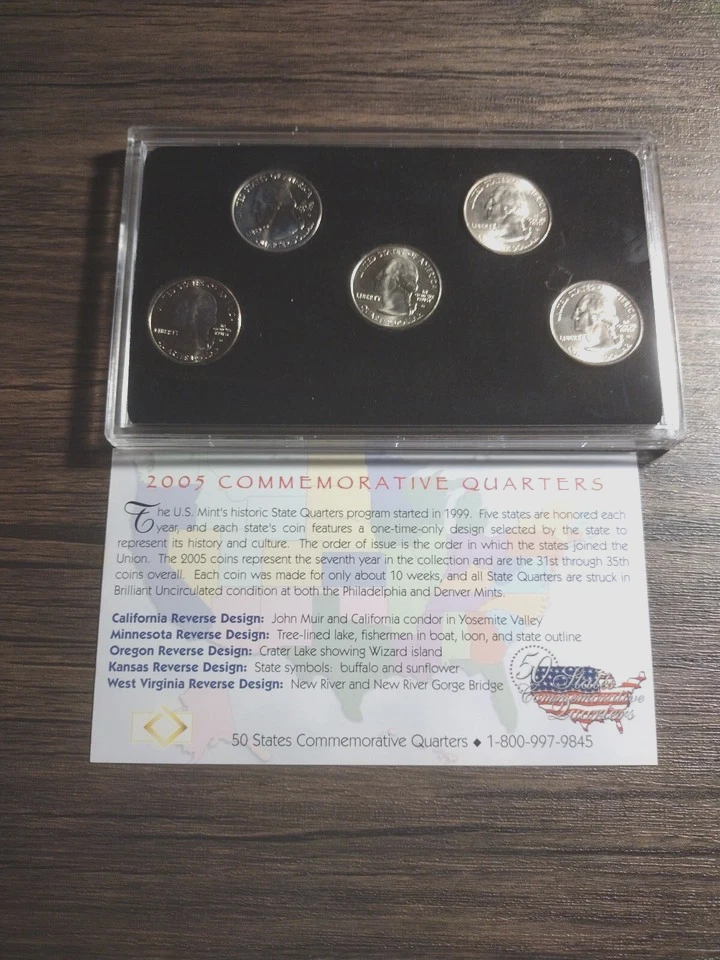 2007- US Mint Commemorative (5) Quarter Satin Finish Coin Set with OGP🔥!! - Image 2 of 4