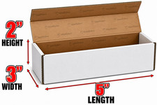 500 - 5 x 3 x 2 White Corrugated Shipping Mailer Packing Box Boxes