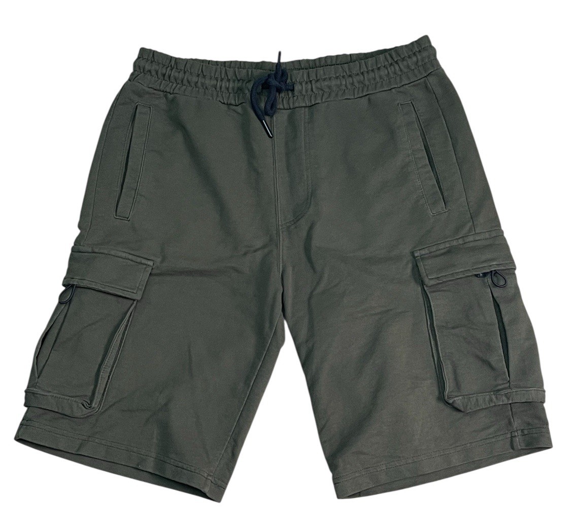 Mens Green Cargo Combat Shorts Casual Work Wear Cotton Outdoor Men Sz 30” Small