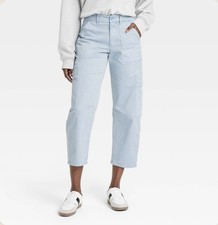 Universal Thread Women's Mid-Rise Barrel Leg Cargo Pants Size 16