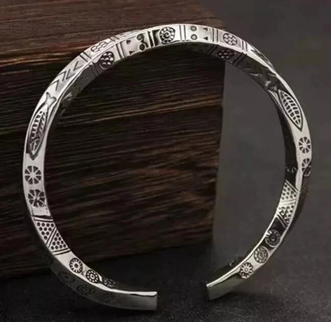 EDLES Armband 925 SILBER massiv Armkette RETRO ARMREIF Armzange Zirkonia Ring - Bild 2 von 4