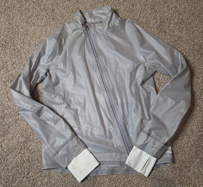Hoka Womens Jacket Small Wind Breaker Grey Preformance Shield  2285