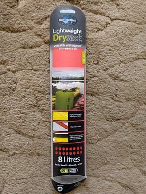 Sea to Summit 8L dry sack red waterproof round base 6.7'' x 18'' new in package