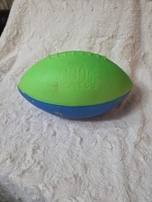 Vintage Poof Balls Foam Football Green Blue Made in USA Outdoor Fun