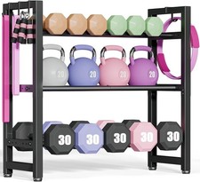 3-Tier Adjustable Dumbbell Rack Heavy-Duty Weight Rack Home Gym Space-Saving