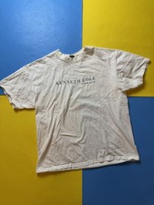 Vintage 90s Kenneth Cole New York T‑Shirt Men’s XL White Spellout Blank USA made