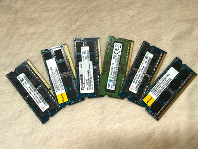 1 / 2 / 4 GB DDR3 RAM SO-DIMM 1066 / 1333 / 1600 MHz PC3 / PC3L 8500 10600 12800
