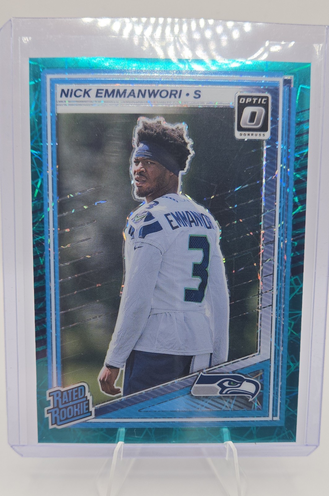 2025 Panini Donruss Optic - Rated Rookie Nick Emmanwori #277 Teal Velocity Prizm