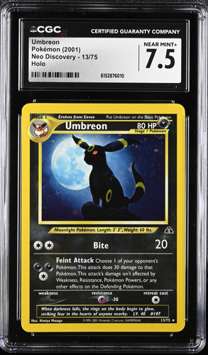 Umbreon (Unlimited) graded CGC 7.5 for sale on eBay