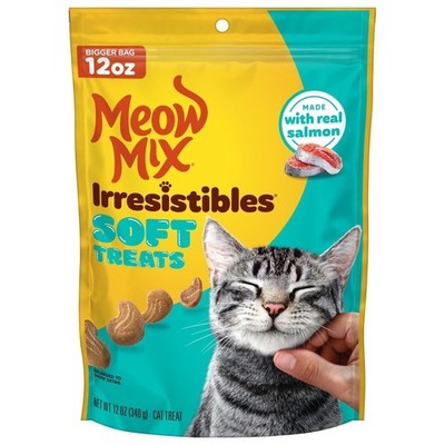 Soft Cat Treats with Real Salmon for Adult Cats and Kittens 12 oz