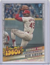 2020 Bob Gibson Topps Decades Best CELEBRATION GOLD SP /100 - BG Cardinals