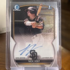 2023 Bowman Chrome Nick Vogt Prospect Auto Autograph #CPA-NV Padres
