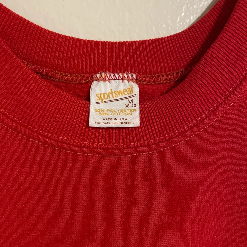 Vintage 70s Sportswear Sweatshirt Mens Medium Short Sleeve Crewneck Made in USA - Image 4 of 4
