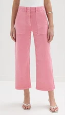 Pistola Sophia Twill Wide Leg Pants Peony Pink
