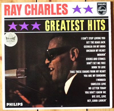 RAY CHARLES- Greatest Hits - LP Vinyl, 180 Gr., 1965 Philips 843 507 BY