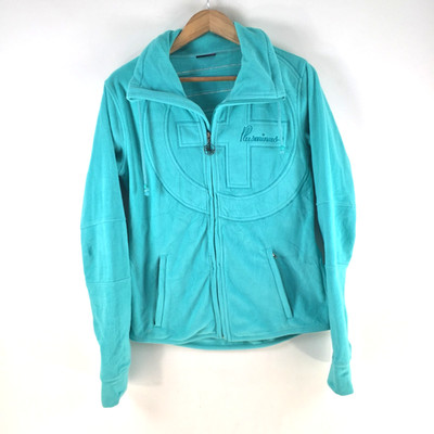 Plusminus womens fleece jacket size L blue long sleeve zip collar warm 117182