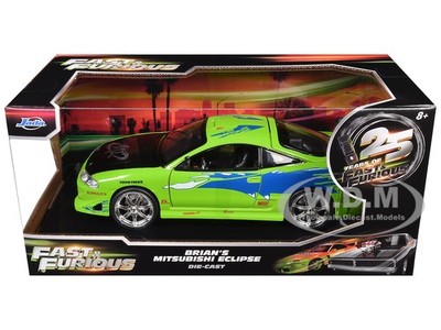 BRIAN'S MITSUBISHI ECLIPSE GREEN ''FAST & FURIOUS 25 YEARS'' 1/24 BY JADA 97603