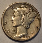 #6 1944 P Nicer Low Mintage Mercury Dime