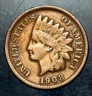 1908 S INDIAN HEAD PENNY 1c F-XF Red Orange Tone *Nice Key Date Coin! Free Ship*