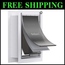 Large Dog Cat Door - Triple Flap Design, Durable Steel Frame