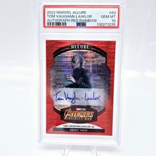 2022 Marvel Allure Tom Vaughn Lawlor nei panni di Ebano Maw Red Auto PSA 10