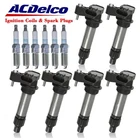 For Buick Cadillac GMC Genuine ACDelco Ignition Coils & Iridium Spark Plugs Set