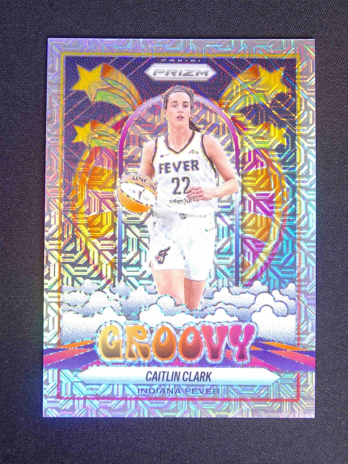 2025 Panini WNBA Prizm Caitlin Clark #10 Groovy Mojo Prizm /25