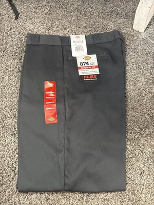 Dickies Men's 874 Pants Original Fit Work School Charcoal Size 38x32 New