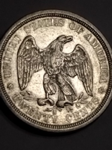1875 S 20 CENT SEATED LIBERTY ANTIQUE SILVER COIN RARE SAN FRANCISCO MINT - Picture 14 of 24