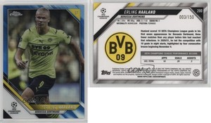 2021-22 Topps Chrome UCL Blue Refractor /150 Erling Haaland #200