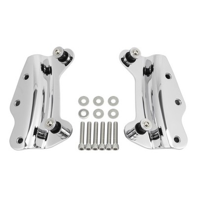 Chrome 4 Point Docking Hardware Kit For Harley Davidson Touring Models 2009-2013