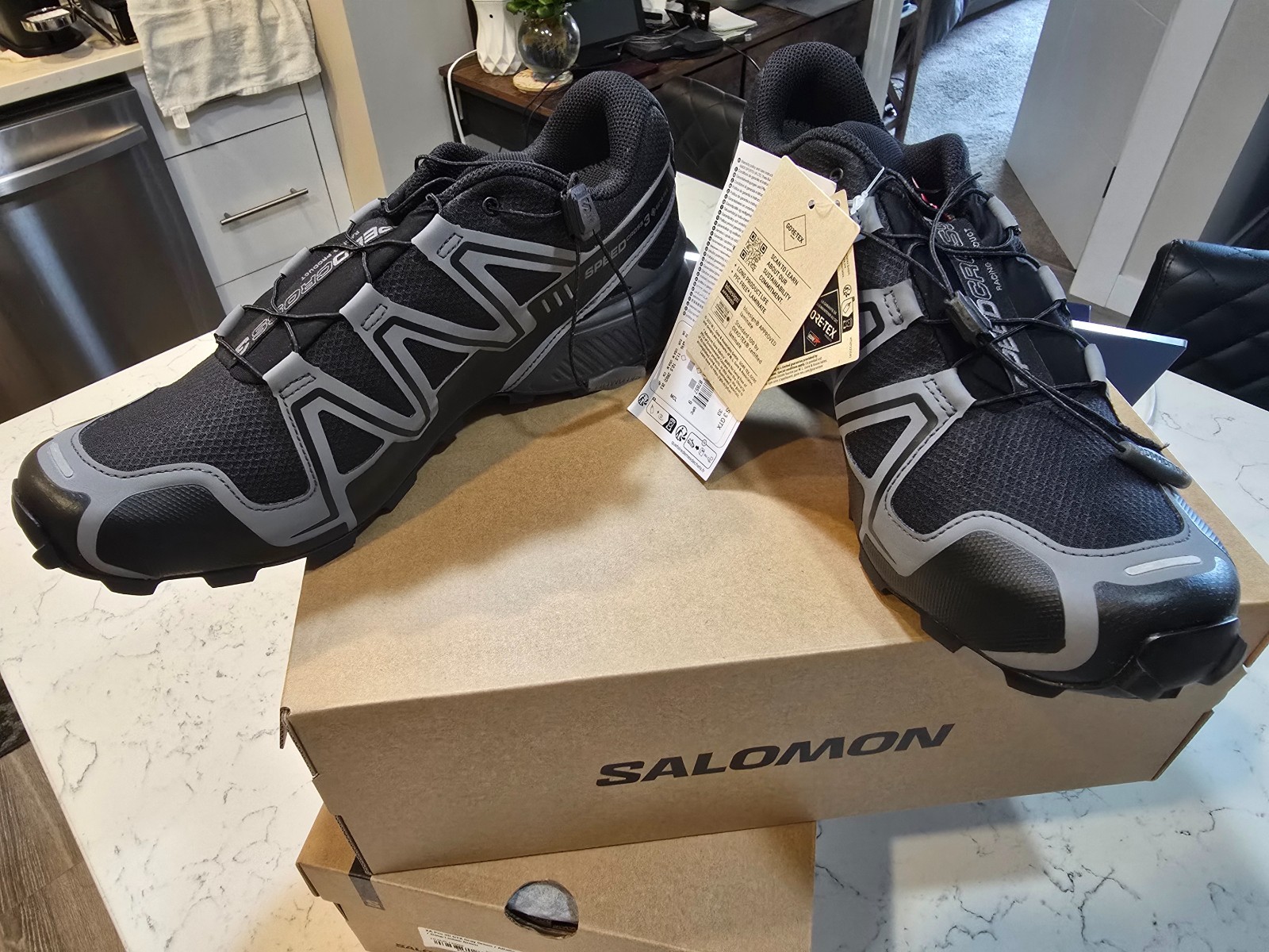 SAOLA Salomon Speedcross 3 Gore Tex Nero Asfalto Grigio Rosso L47731700 Escursionismo UOMO 10