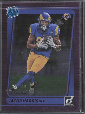 Jacob Harris 2021 Donruss Season Stat Line #290 SN,RC #/500